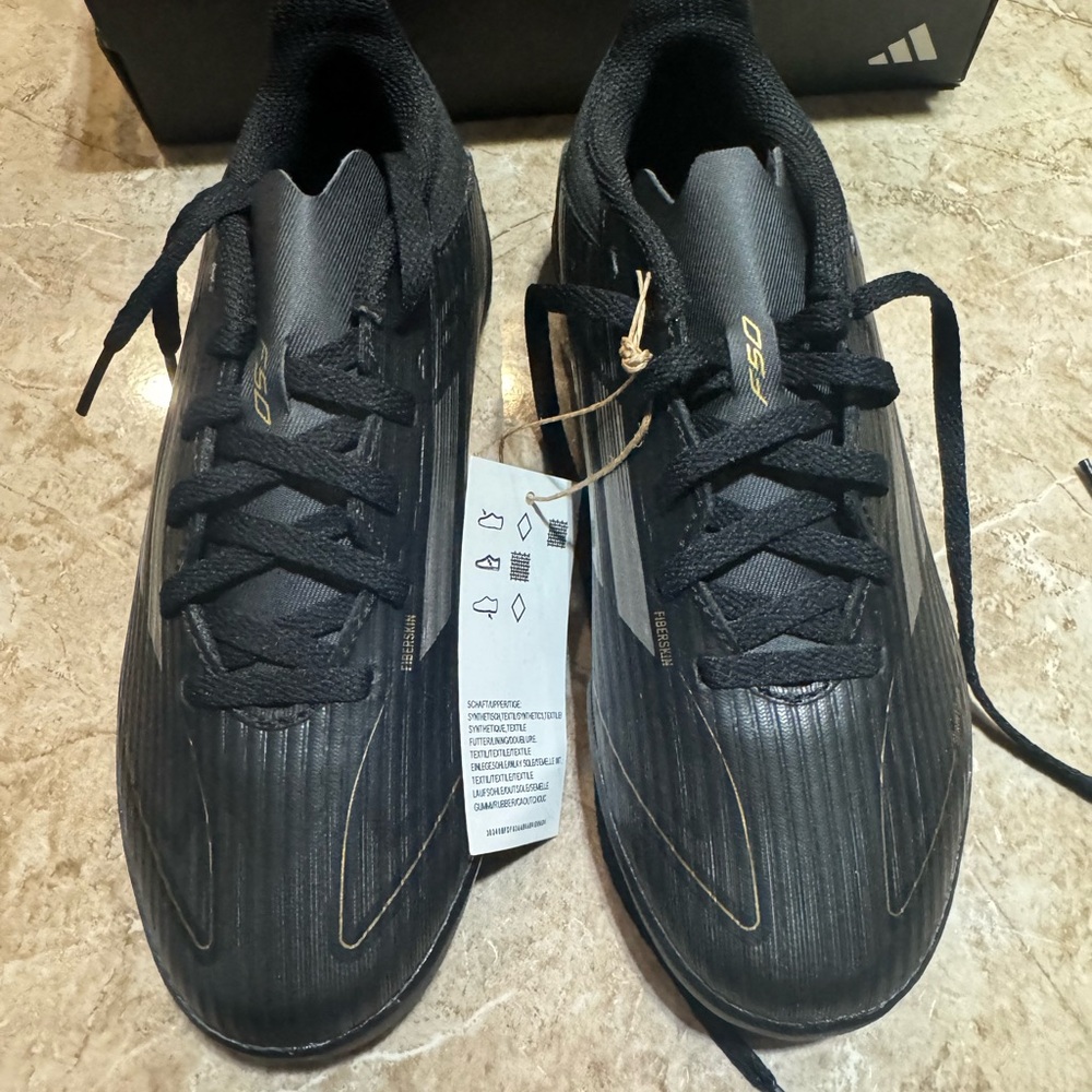 Adidas F50 League TF J Youth Soccer Cleats Black Gold Size 3 NWT - Picture 2 of 10